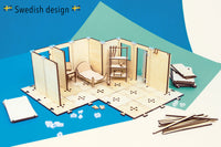 Cribble craft base kit and bedroom - swedish design dockhus trä