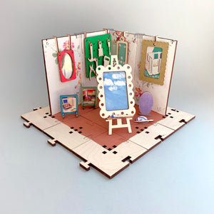 Cribble craft create kit - pedagogiska och hållbara bygglek, pyssel dockhus